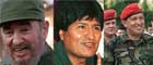  Fidel Castro, Evo Morales y Hugo Chávez, comparten su enemistad con el gobierno de EU